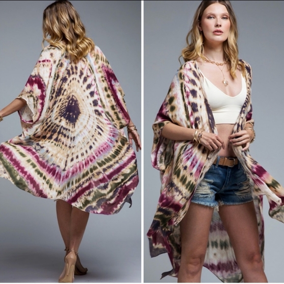 Jackets & Blazers - Tie Dye Kimono